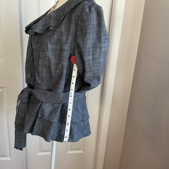 Women’s Acorn Cotton Crop Sleeve Blouse/Jacket, Denim Color,  SZ XL - Picture 10 of 11